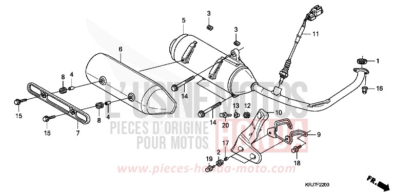 SILENCIEUX D'ECHAPPEMENT von S-wing ABS PEARL COOL WHITE (NHA16) von 2011